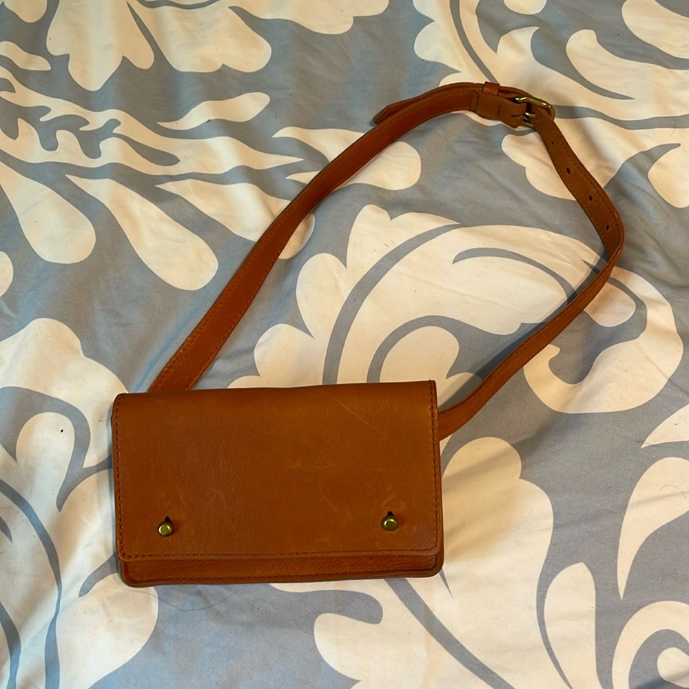 Little leather waistband belt purse